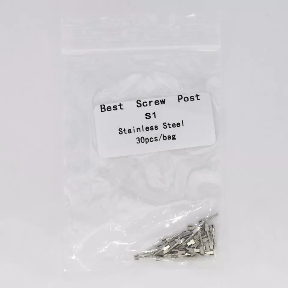 Dental Stainless Steel S/M/L/XL Size Endo Root Canal Screw Post Conical Refill
