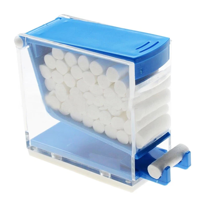 1x Orthodontic Dental Cotton Roll Storage Dispenser Holder Organizer Press Type