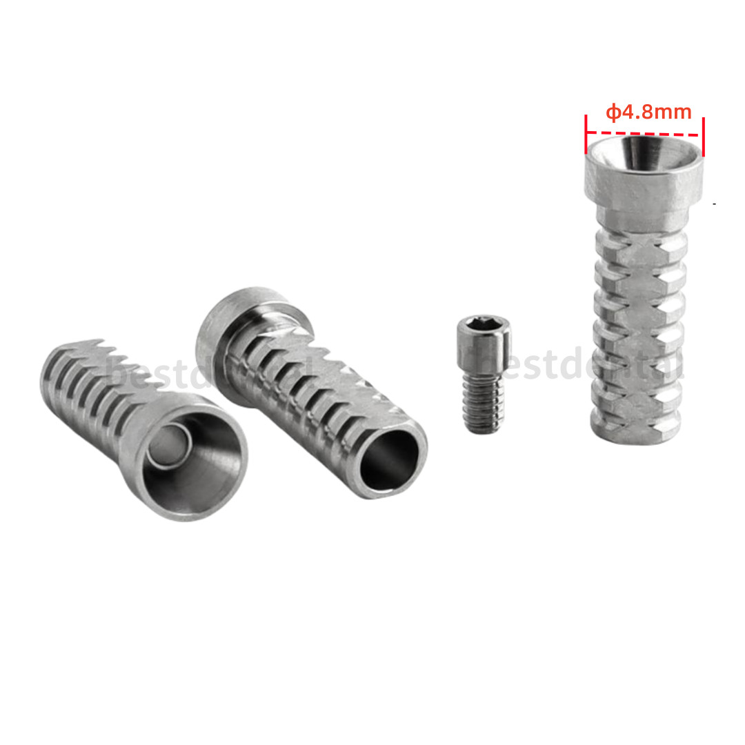 50Pcs Titanium Temporary Cylinder Ti MU Sleeve Multi Unit 4.8mm Abutment Fit OSS