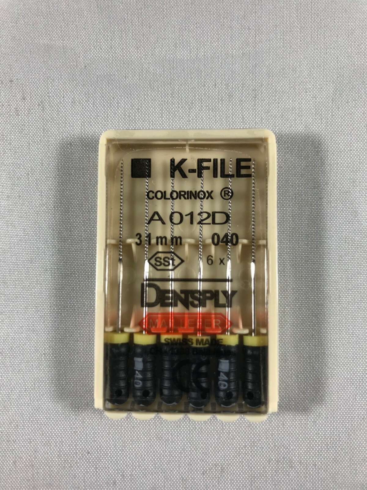 6 Pcs File Dentsply Dental Endo 31mm Stainless Steel K-file All Sizes