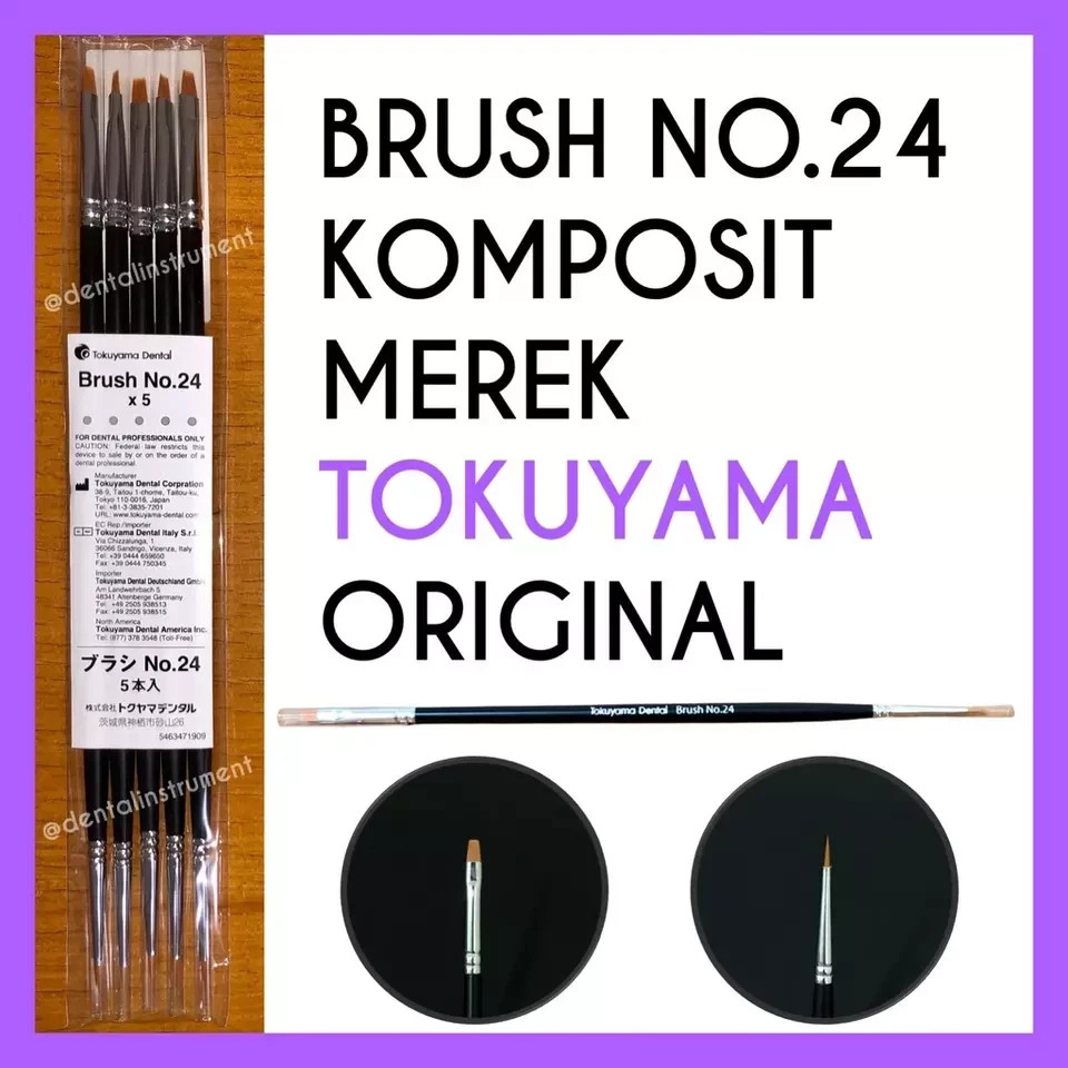 5 Piece Pack Tokuyama Estelite Omega Color Brush No. 24 For Dental Use Free Ship