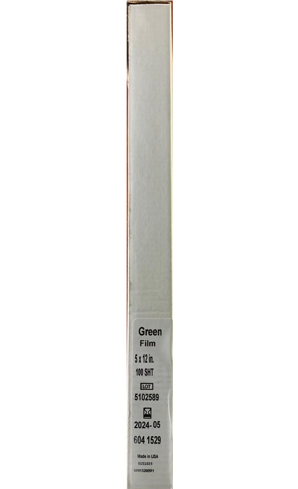 UMG Dental GREEN Film 100 Sheets Size 5″ x 12″. #6041529 EXP: 2024-05