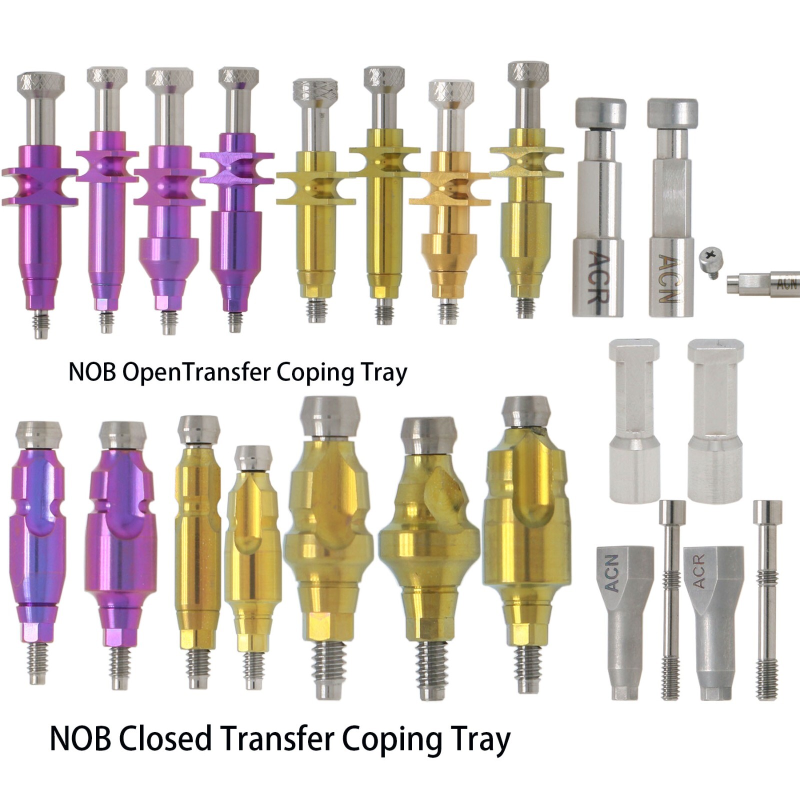 Locator Healing Abutment Impression Coping Transfer Analog N/RP Fit Nobel Active