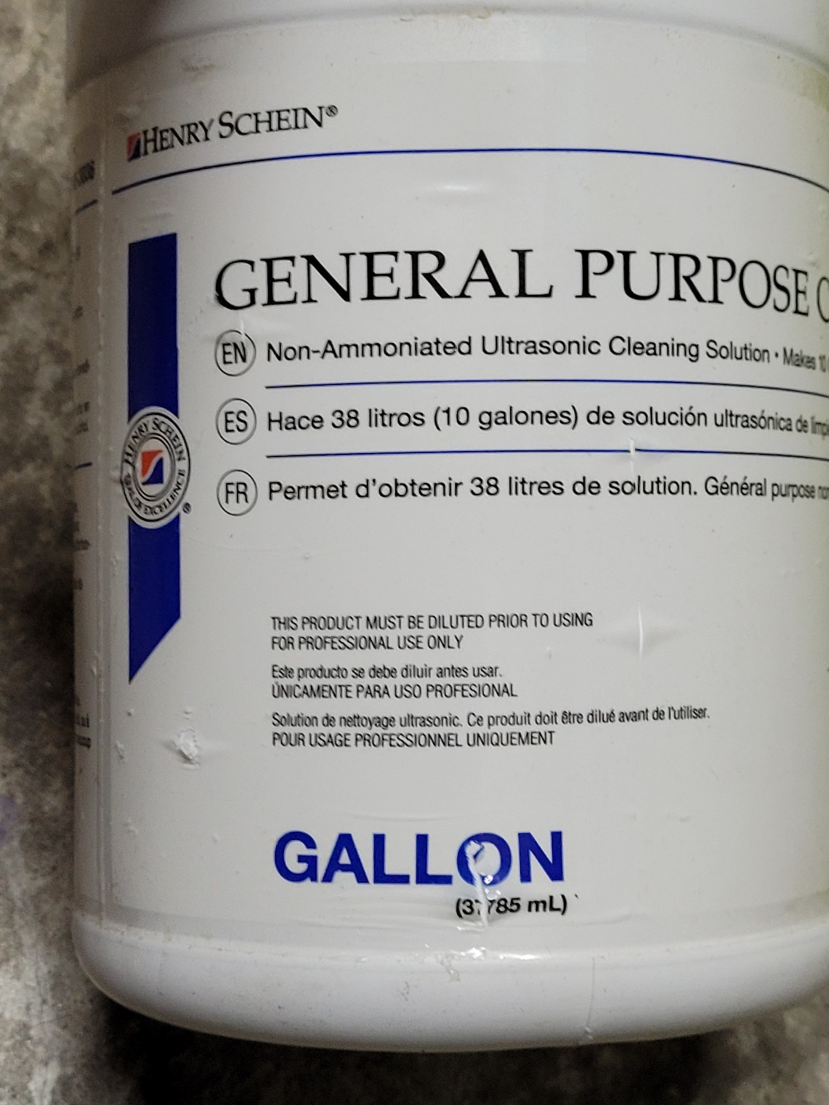 Henry Schein General Purpose Cleaner 1 Gallon 100-3836 Exp. 10/28/2027