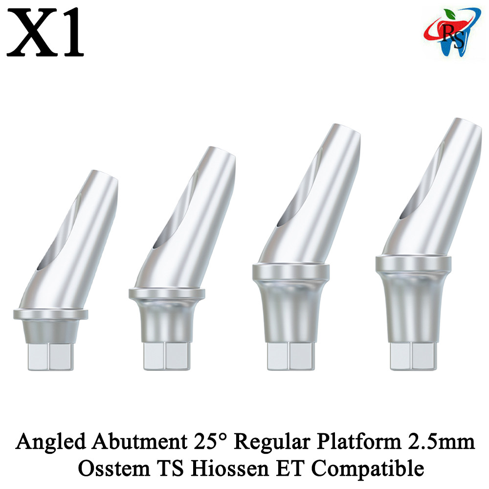 1pcs Prosthetic Anguled Abutment 25° RP 2.5mm Oss tem TS Compatible Dental Lab