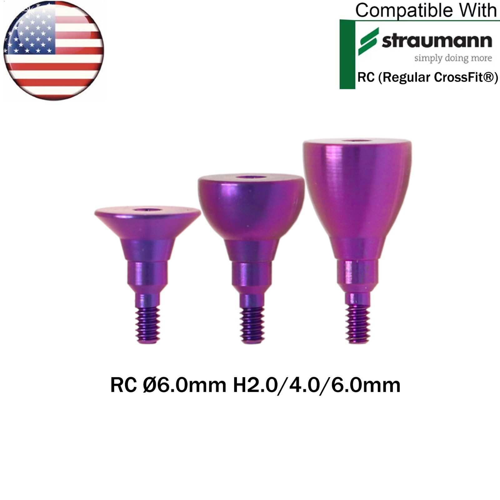 US Dental Healing Abutment NC/RC Healing Closure Caps Fit Straumann ITI BL/BLT