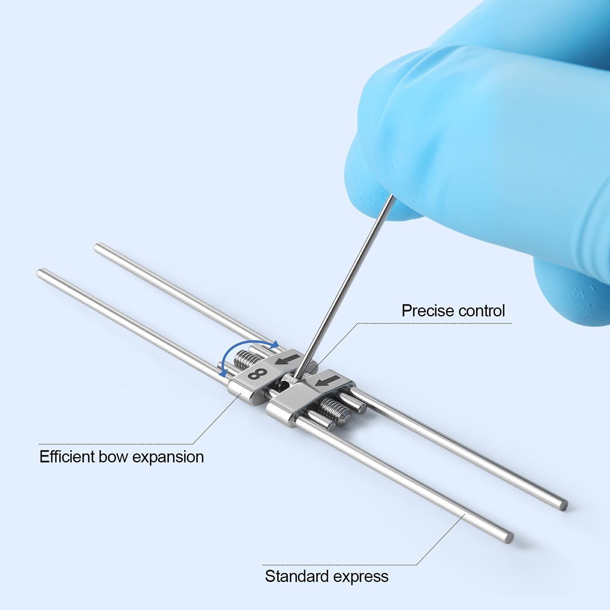 Dental Ortho Expansion Screw Rapid Maxillary Palatal Split Hyrax Expander