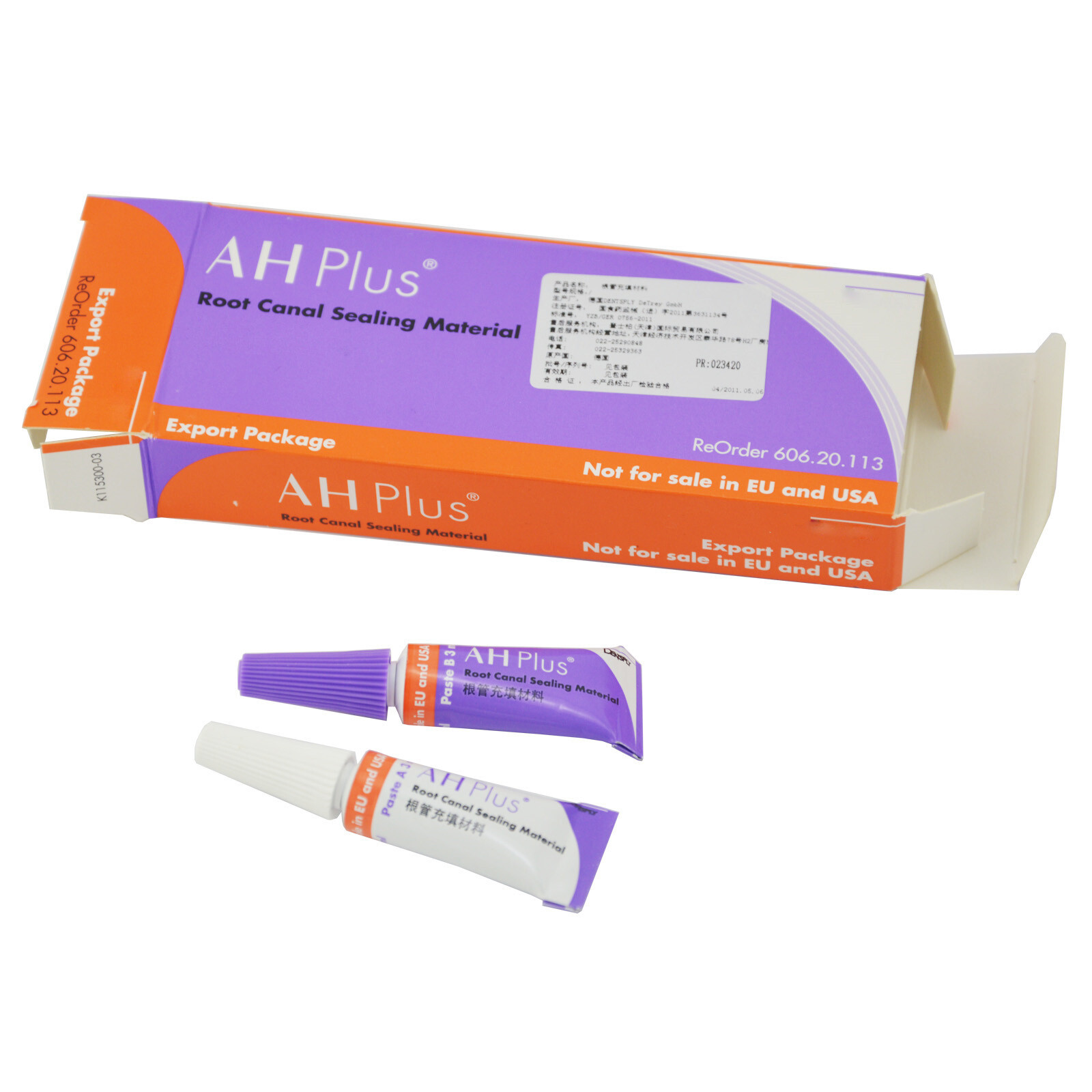 AH PLUS BASE FROM DENTSPLY CATALYST KIT OF 2 TUBES 3 ML RCS MATERIAL (FREE SHIP)