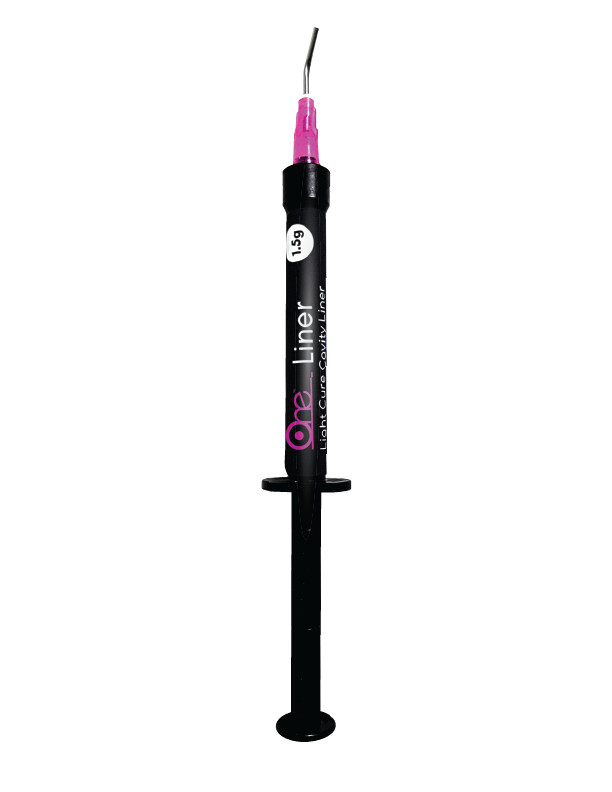 Hexa Dental One Liner Light Cure Cavity Liner LLC-0001 – 1.5g Syringe + Tips