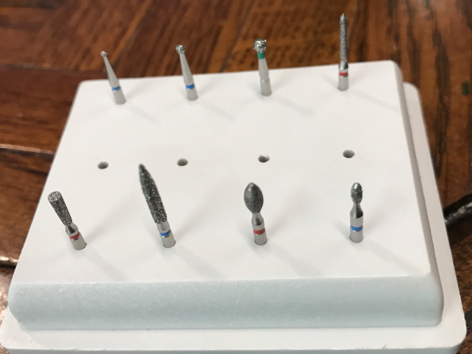 Zirconia Finishing Diamond Burr kit#18mdt 8 burs for High Speed Handpiece