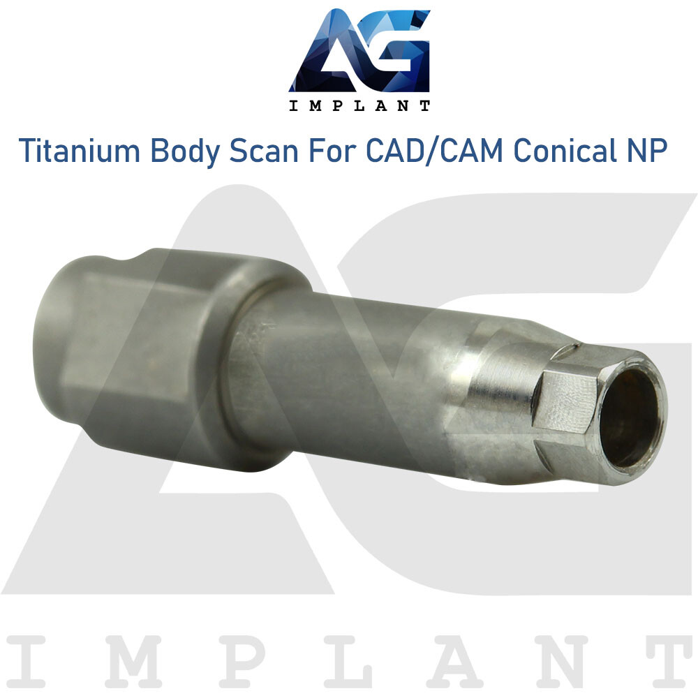 Titanium Scan Body For CAD/CAM Library 10mm Lab Conical Connection NP