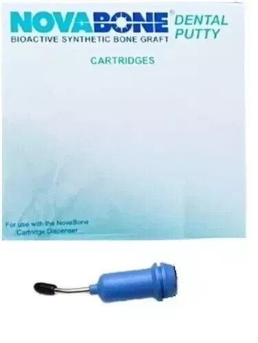 New Dental Novabone Putty Bioactive Synthetic bone graft 1 Cartridges .25 cc X 4