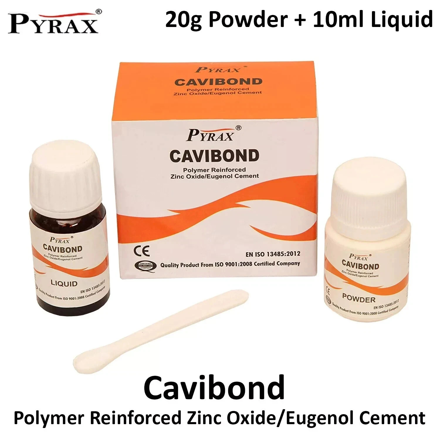 Pyrex Cavibond IRM Polymer Reinforced ZOE Zinc Eugenol Dental Cement
