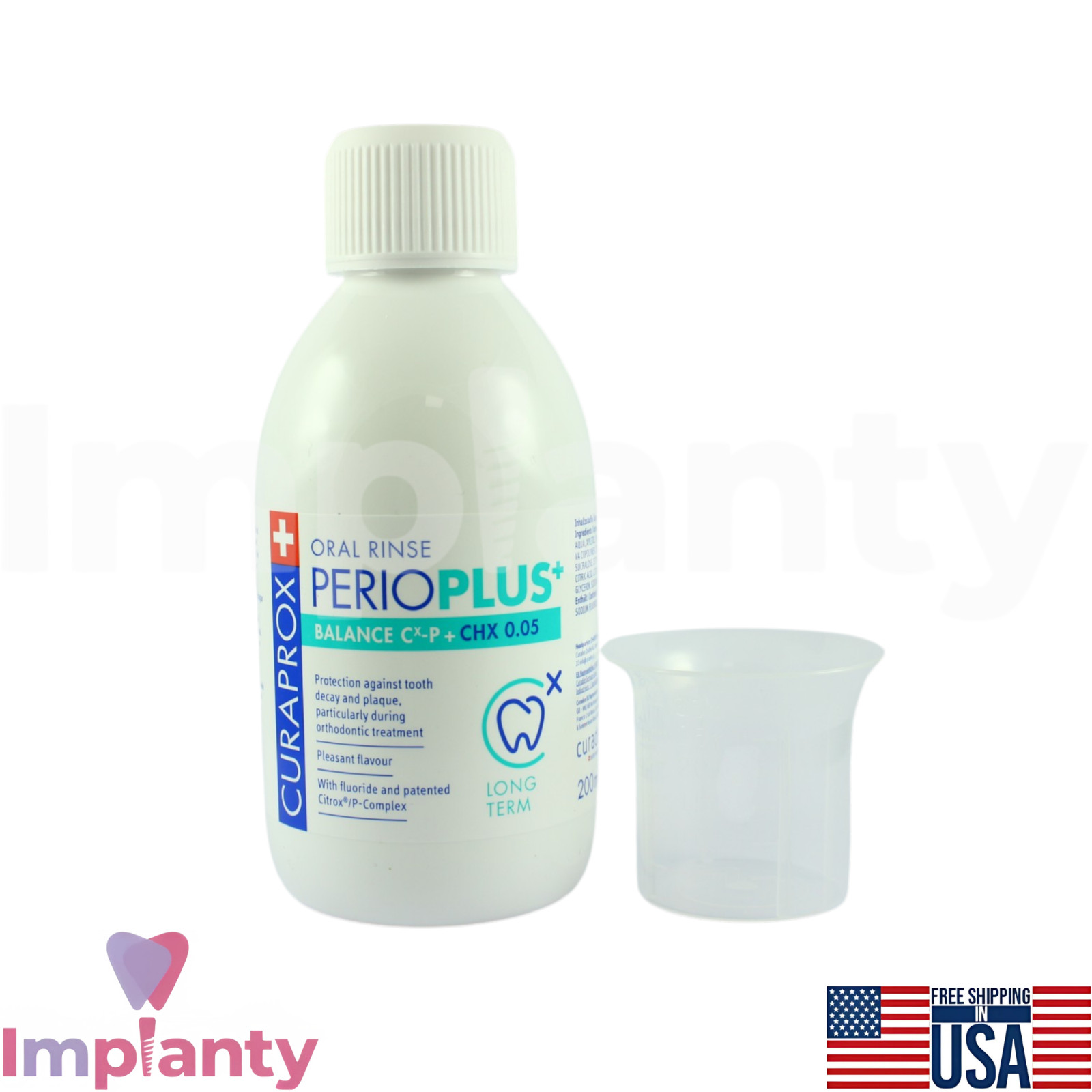 Curaprox Dental Mouthwash 200ml Peri0 Plus CHX 0.5% Alcohol free Plaque Control