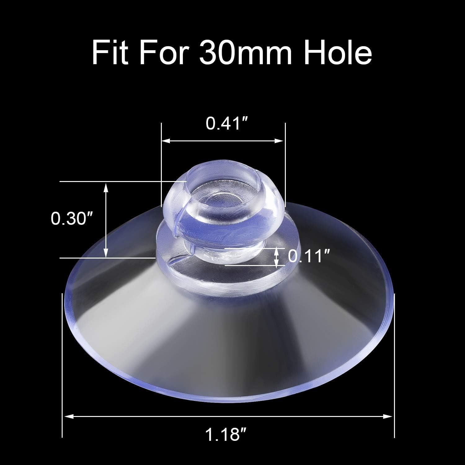 ANCIRS 30 Pack 30Mm Suction Cups for Glass Table Tops, Rubber Transparent Anti-C