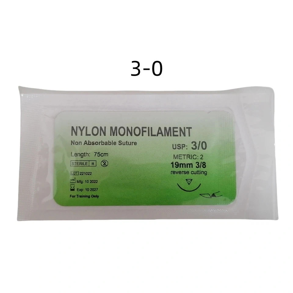 1Box Dental Sutures Reverse Suture Metric 1.5 Nylon Monofilament 3-0 4-0 5-0