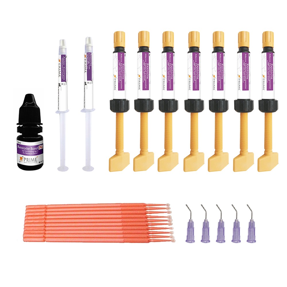 Prime Dental Micro Hybrid Light Cure resin Composite Materials Kit FREE SHIPPING