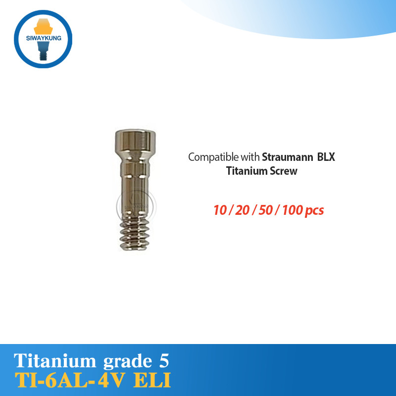 10/20/50 Pcs Dental Titanium abutment Screw compatible with Straumann ITI BLX/RB
