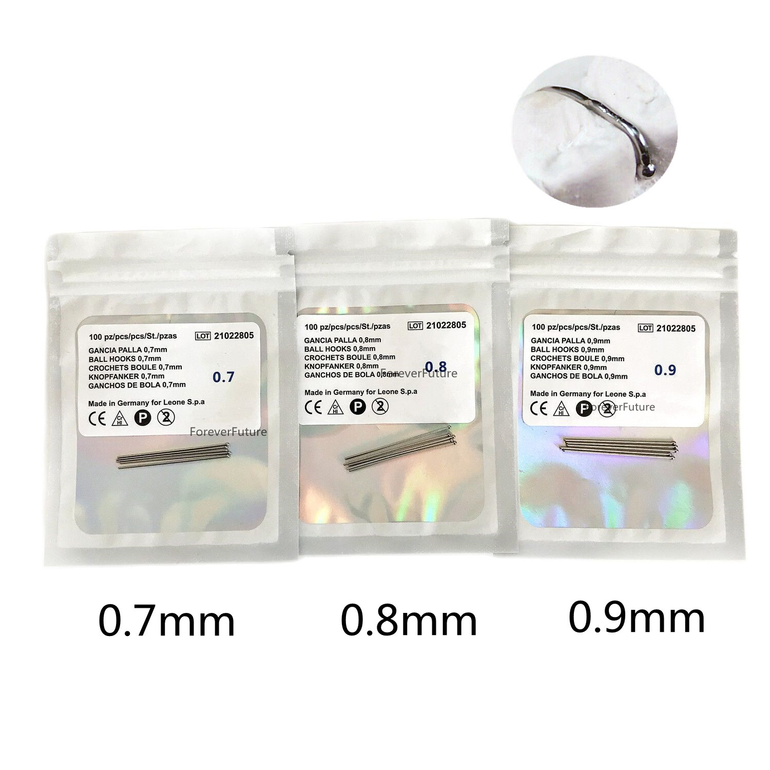 5Pcs/Pack Dental Dentaurum Ball Retainer Clasps Orthodontic Tooth Hold Position