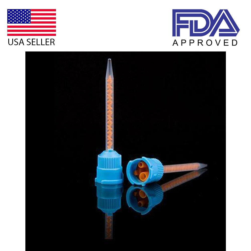 Dental Defend Type HP Crown and Bridge 250 x 10:1 Blue Orange Fine Mixing Tips