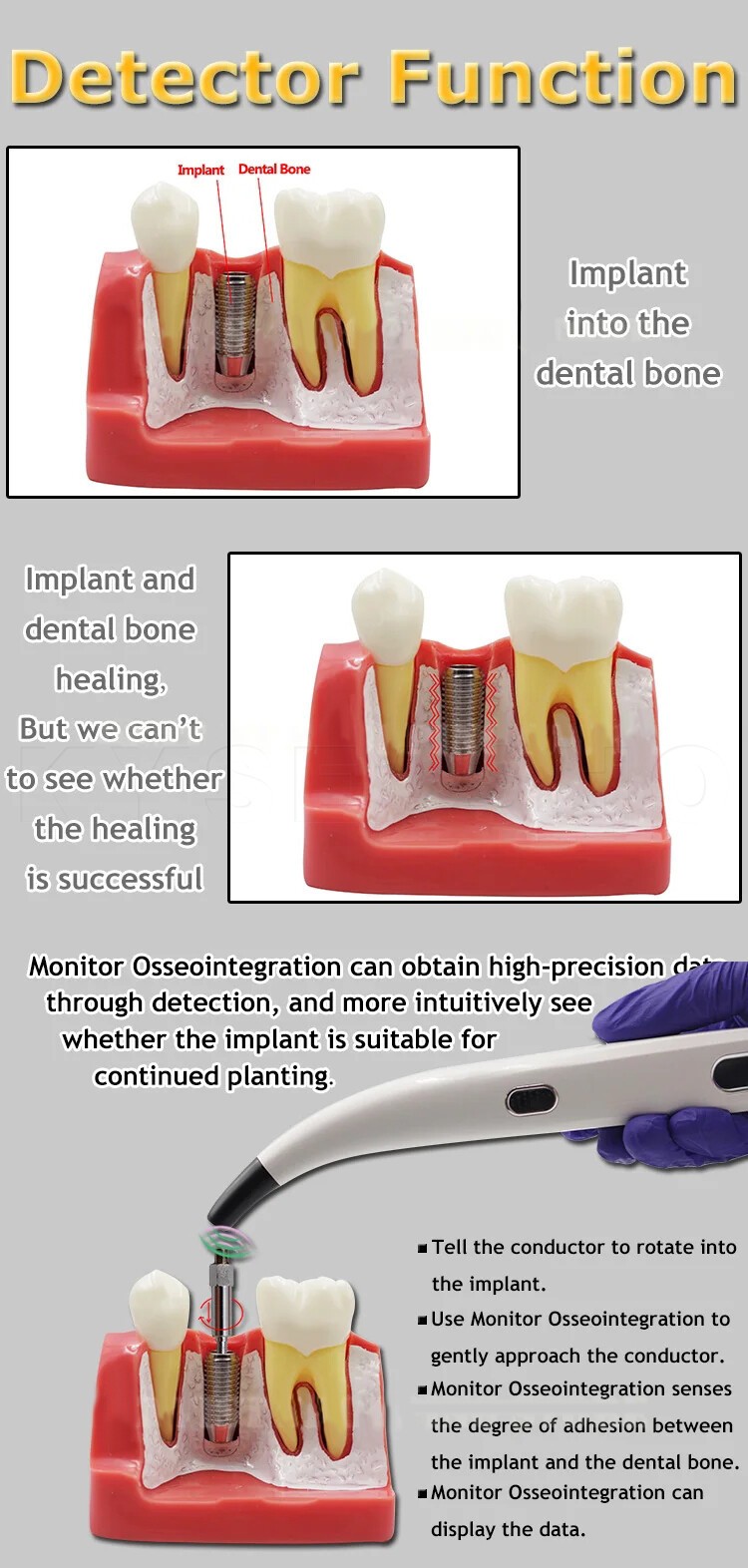 DENTAL ISQ IMPLANT STABILITY METER TOOL INSTRUMENT