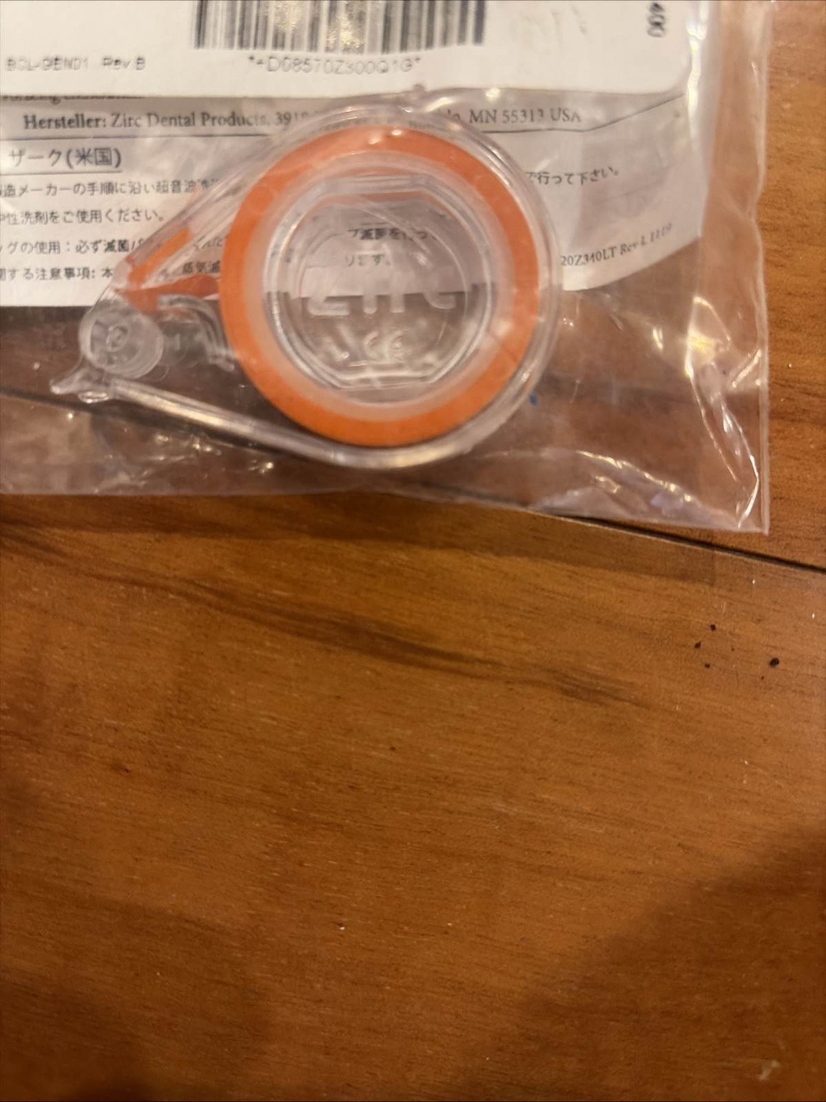 Zirc Dental 70Z300Q EZ-ID Instrument Tape Roll 10 Foot Roll Vibrant Orange