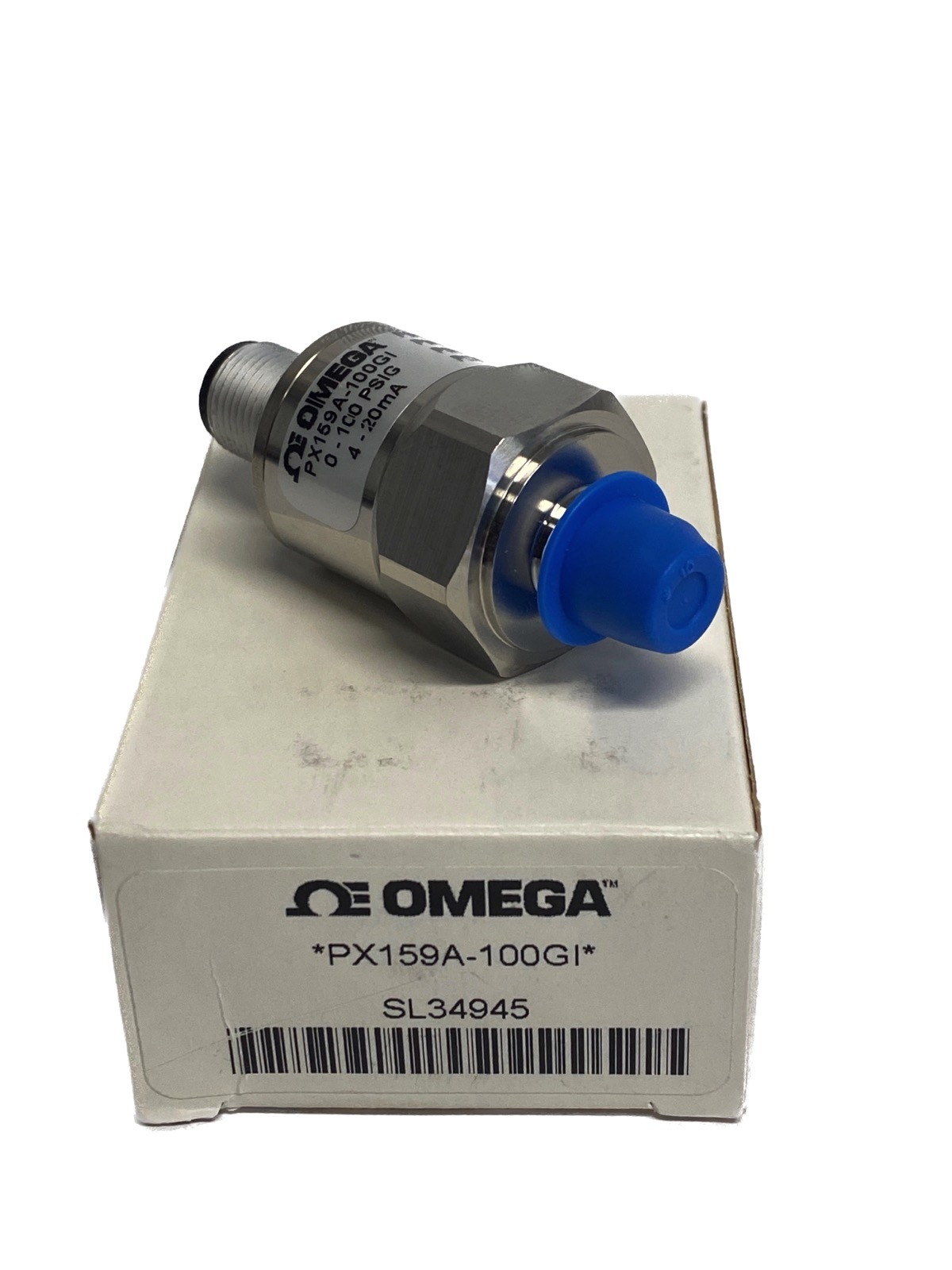 New OMEGA Pressure Sensor Transducer Gauge M12 4-Pin F Connection PX159A-100GI
