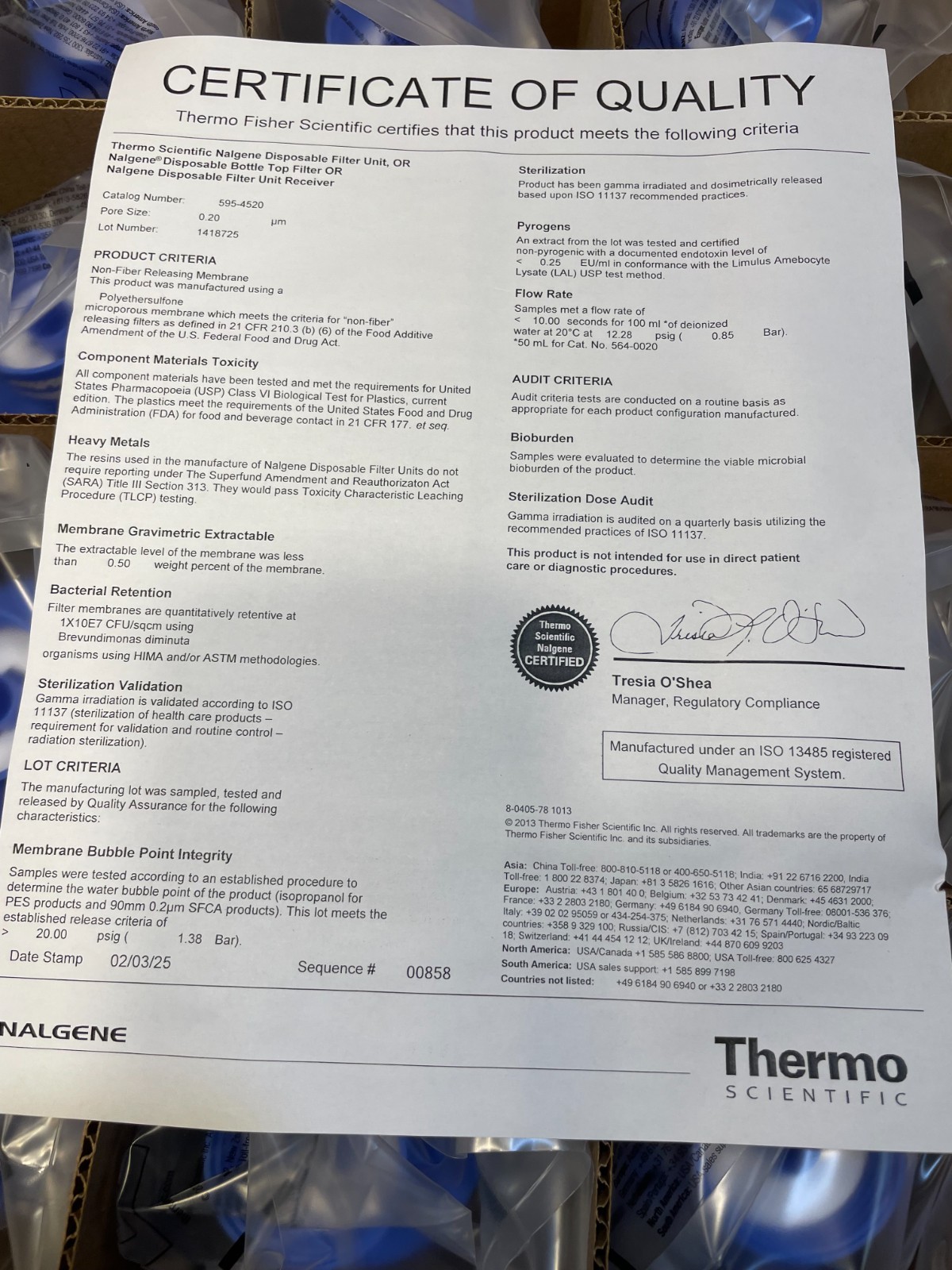 Box of 12 New Thermo Scientific Nalgene Rapid Flow Filters 595-4520 exp. 2/2030