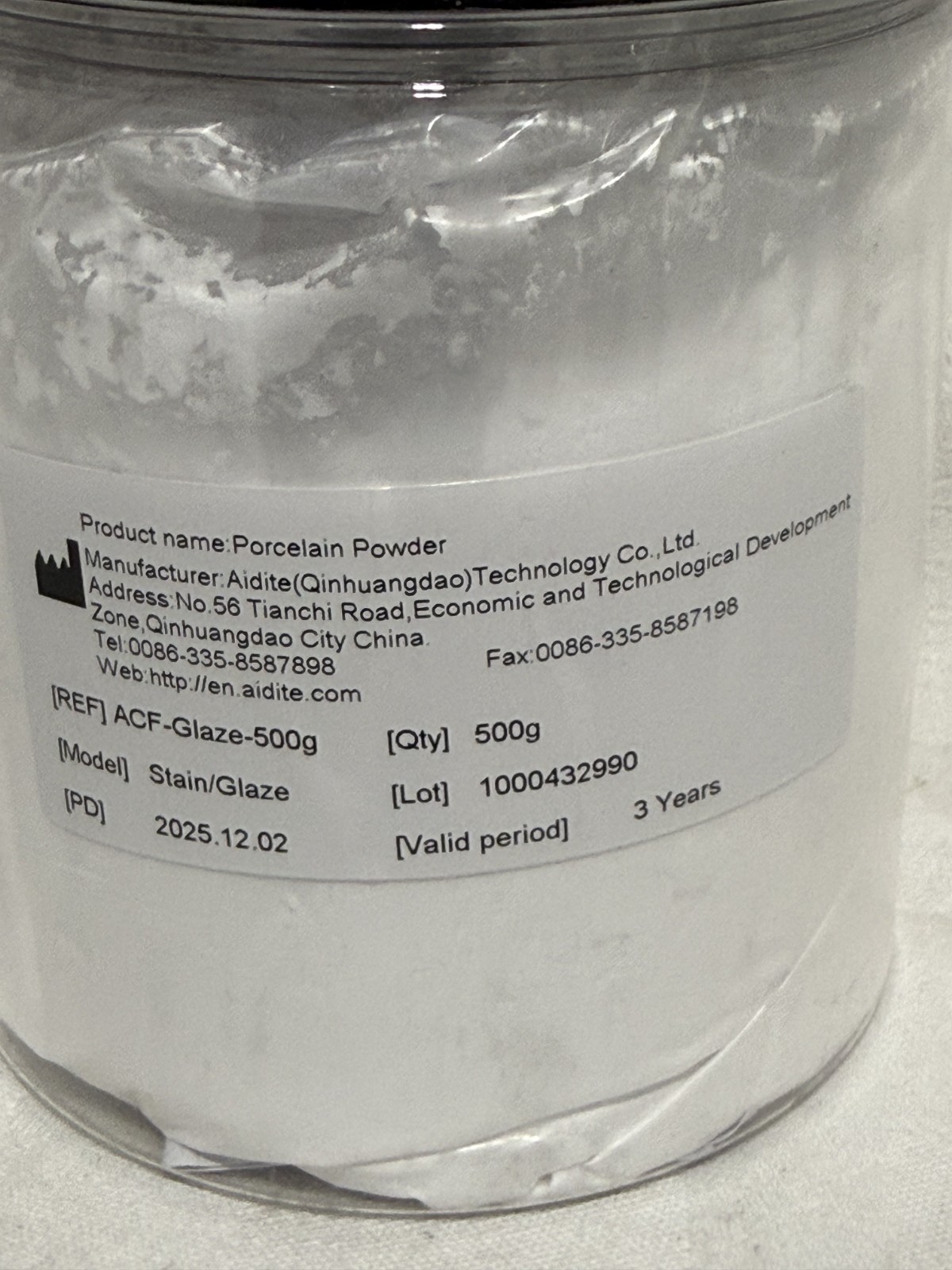 Aidite ACF-Glaze Dental Lab Porcelain Stain Glaze Powder 500g CAD/CAM Zirconia