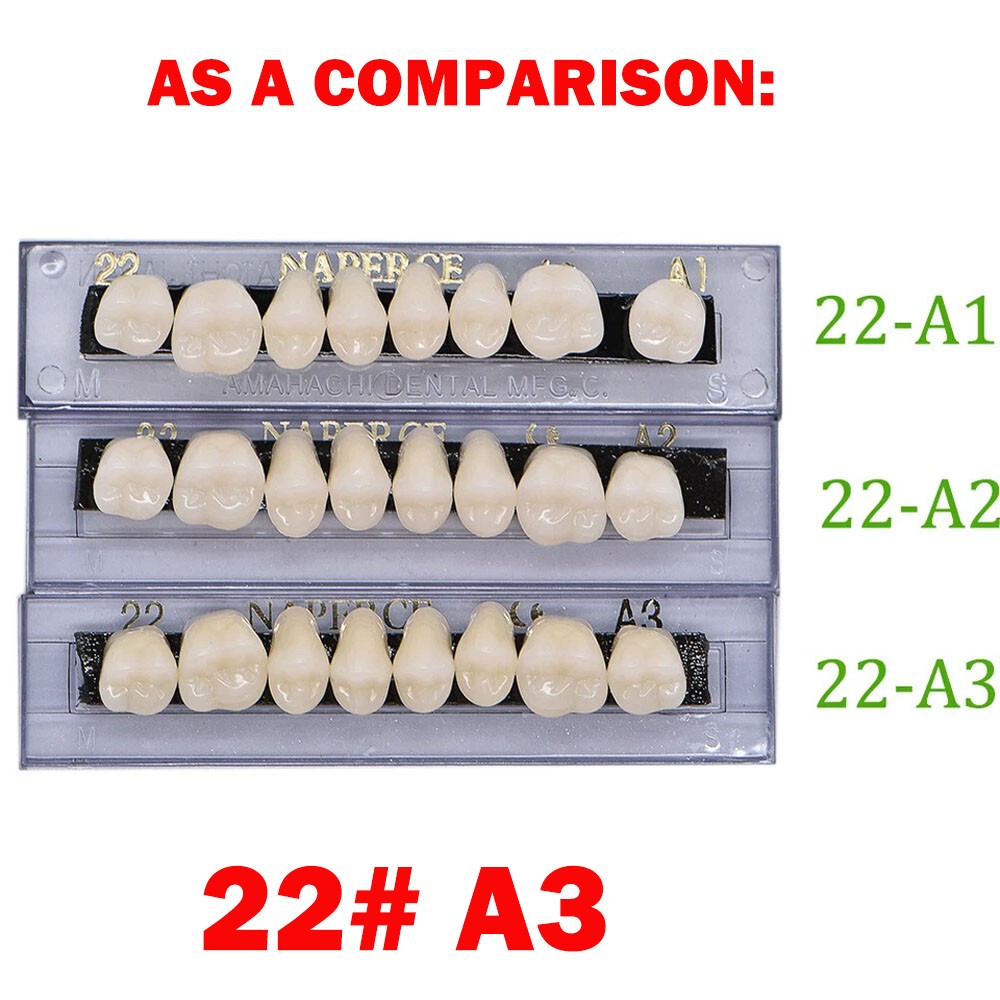 168Pcs Dental Acrylic Resin Denture 22# A3 Full Set Teeth Upper Lower Shade NEW