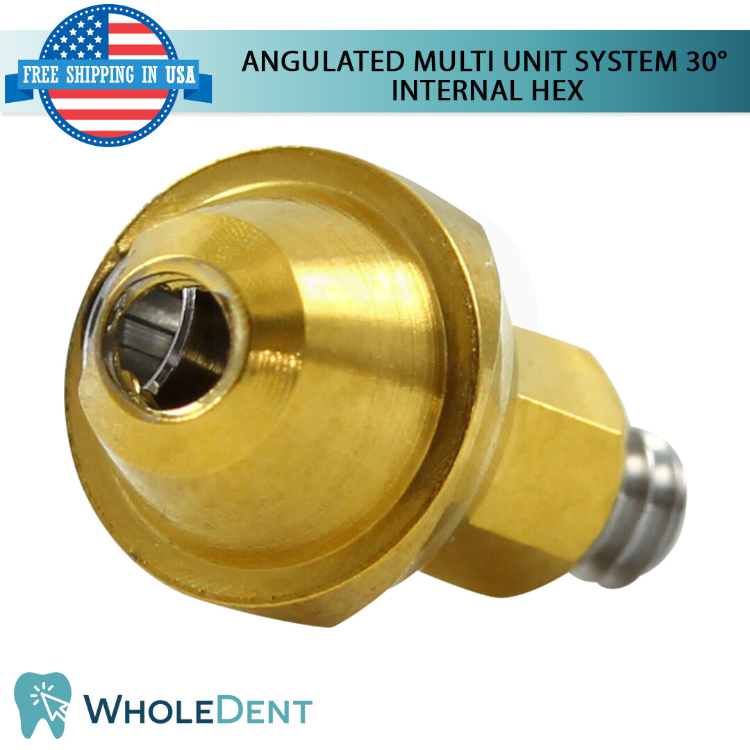 Angulated Abutment Multi Unit 30° Titanium Sleeve Set Dental Implant Int Hex