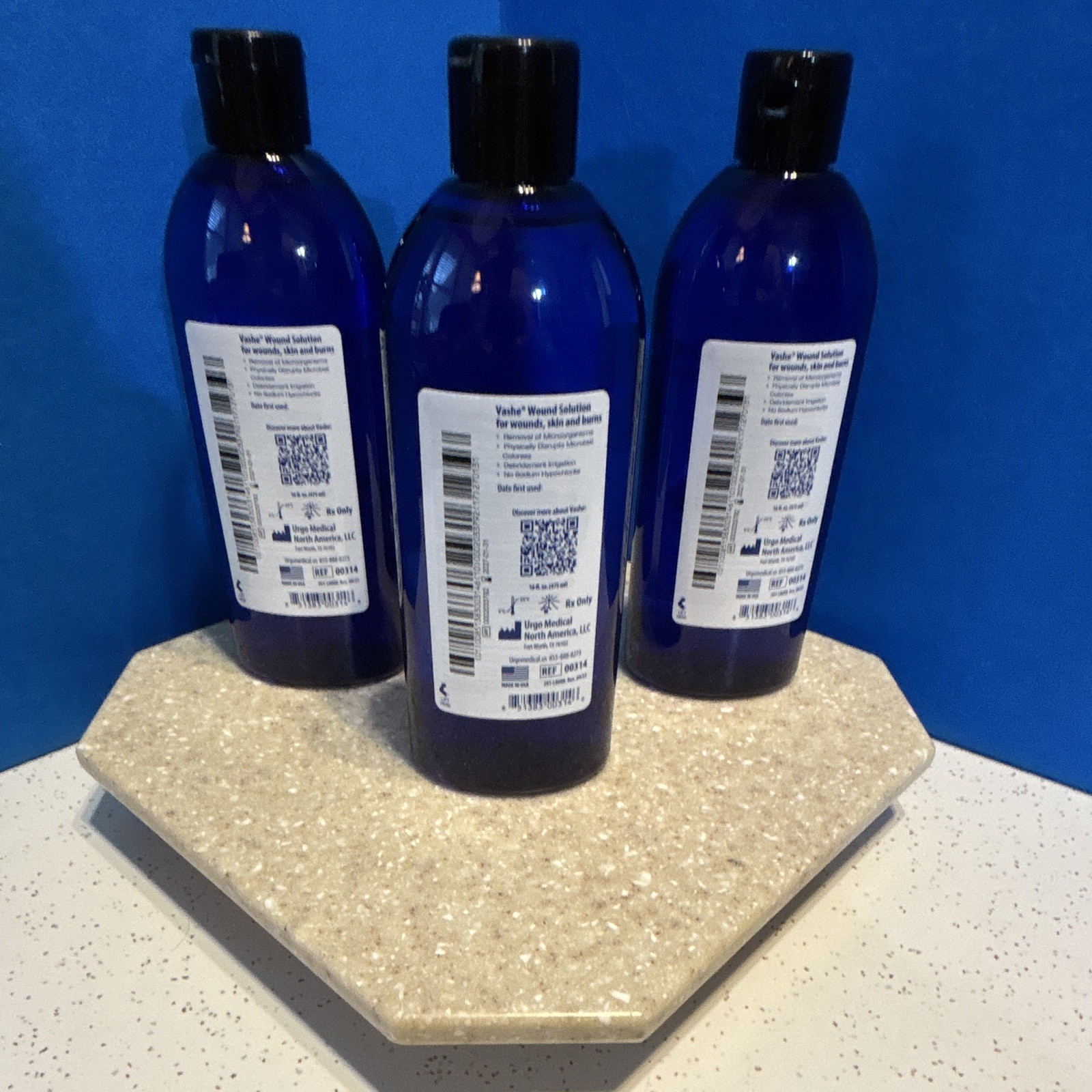 Vashe Wound Solution Wound Care 475 mL (16.9 oz) Bottle 3-Pack MPN 00314