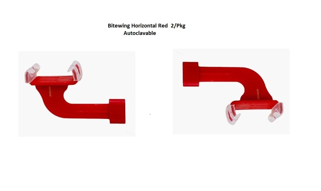 Upgraded Bitewing Horizontal Red Digital Holder Autoclavable Bite Block 2pk