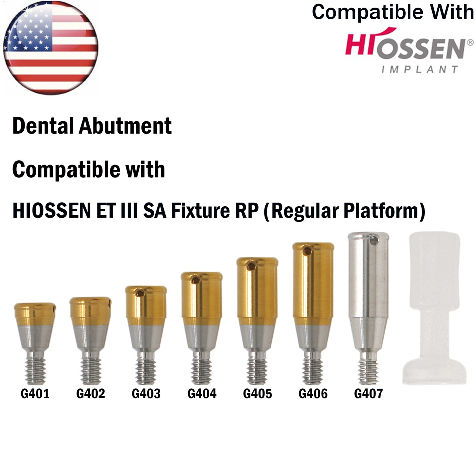 For Hiossen Osstem/Nobel Active/Zimmer/MIS Dental Locator Attachment Abutment