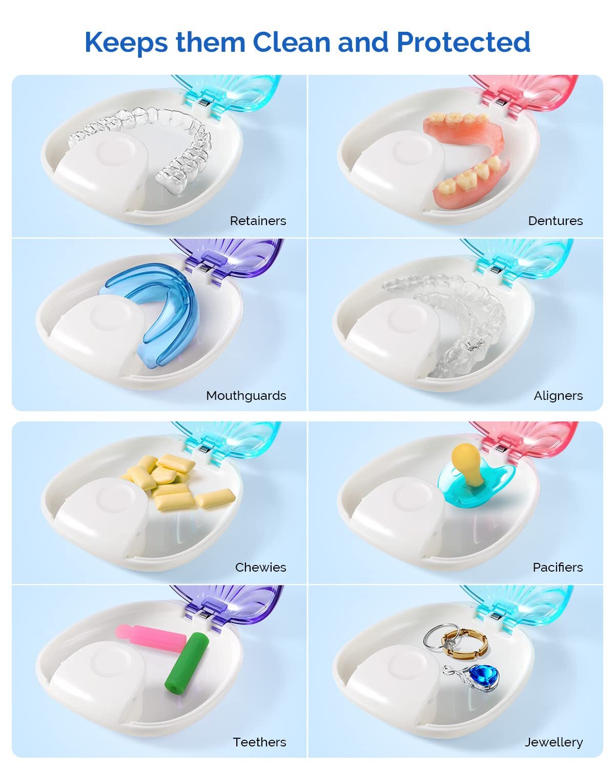 JMU Dental Orthodontic Retainer Case Denture Container Box