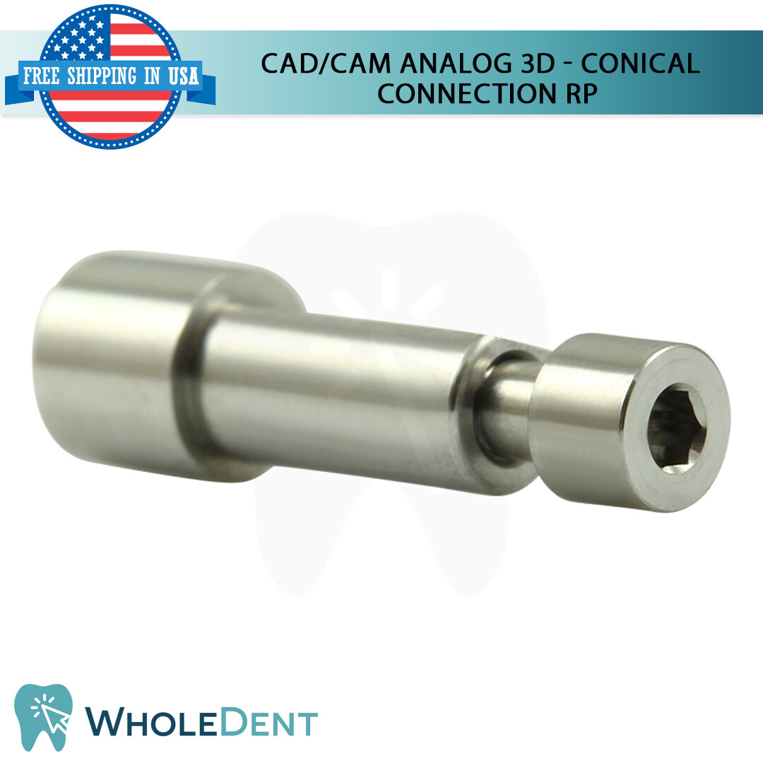 1x Dental 3D Analog Regular Platform RP Conical Connection Hex 2.65mm CAD/CAM