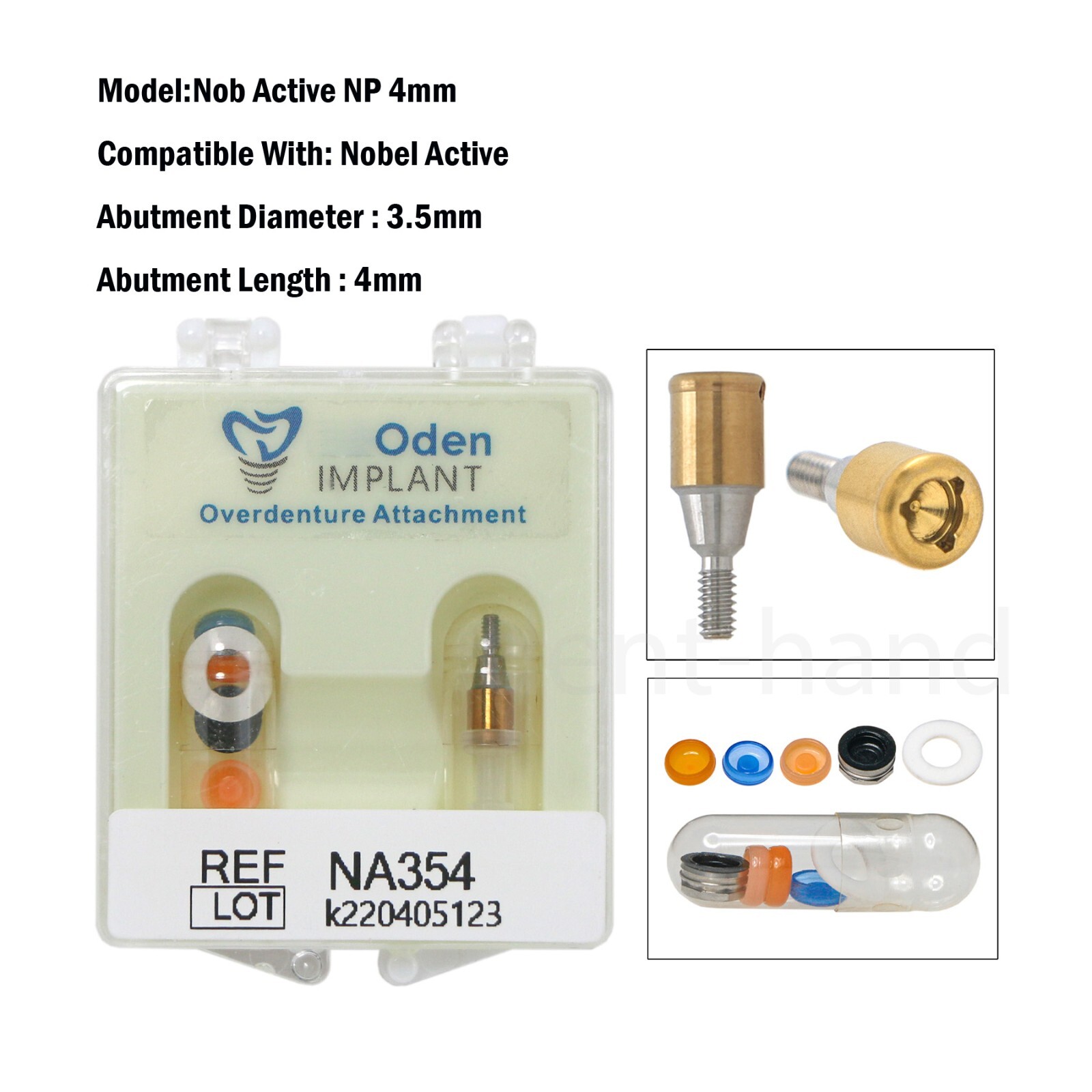 Dental Nobel Biocare Active Locator Abutment NP/RP Conical Titanium 1-5mm Height