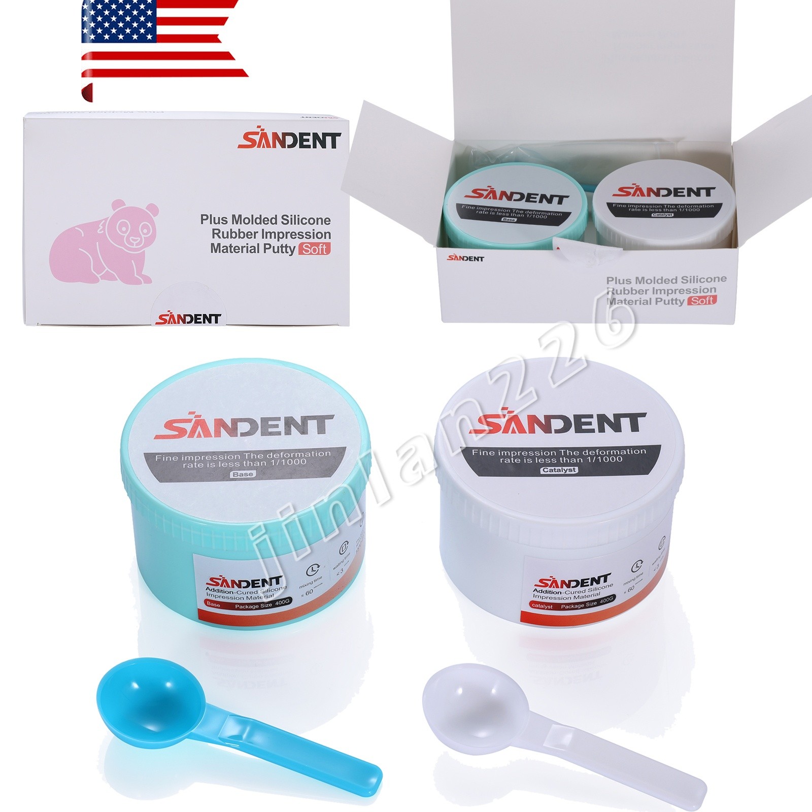 SANDENT Dental Impression Material Silicone Putty Heavy Body Normal Set