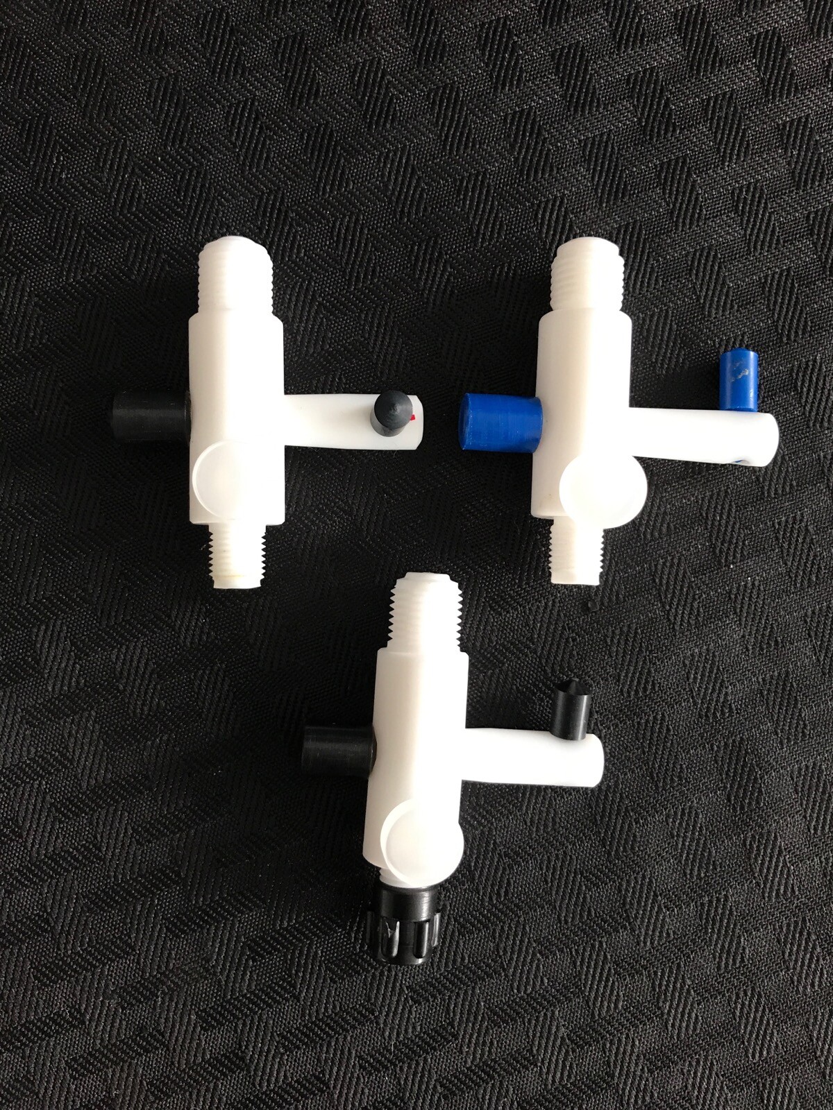 (3) LKB Glenco PTFE Teflon Flow Control Valve Adapter 1mm 3mm ID