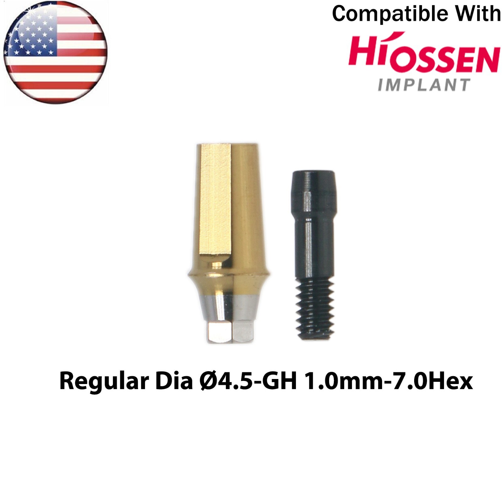 US Dental Straight Transfer Abutment Hex Regular Compatible with Osstem Hiossen