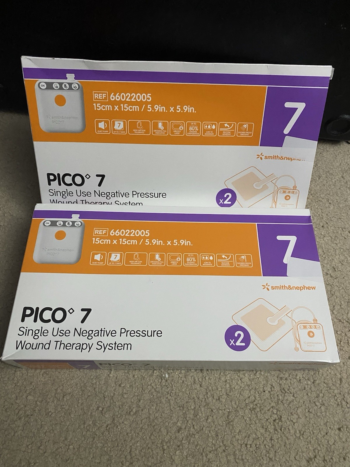 Smith & Nephew Pico 7 Wound Therapy 5.9″ x 5.9″ System 66022005 *1 Box* *NEW*