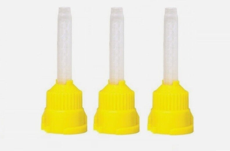 T-Mix, Mixing Tips Impression Short Yellow. (48/Bag)