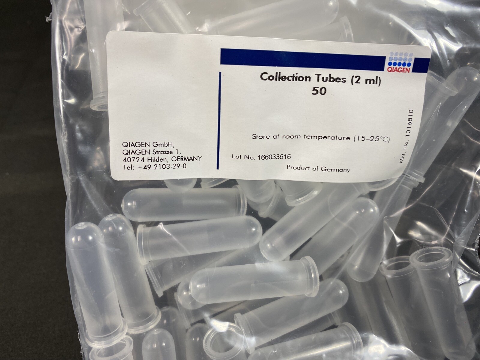 QIAGEN 1.5mL Collection Tubes for Mini Spin Column Kits 1017981 (250/Pack)