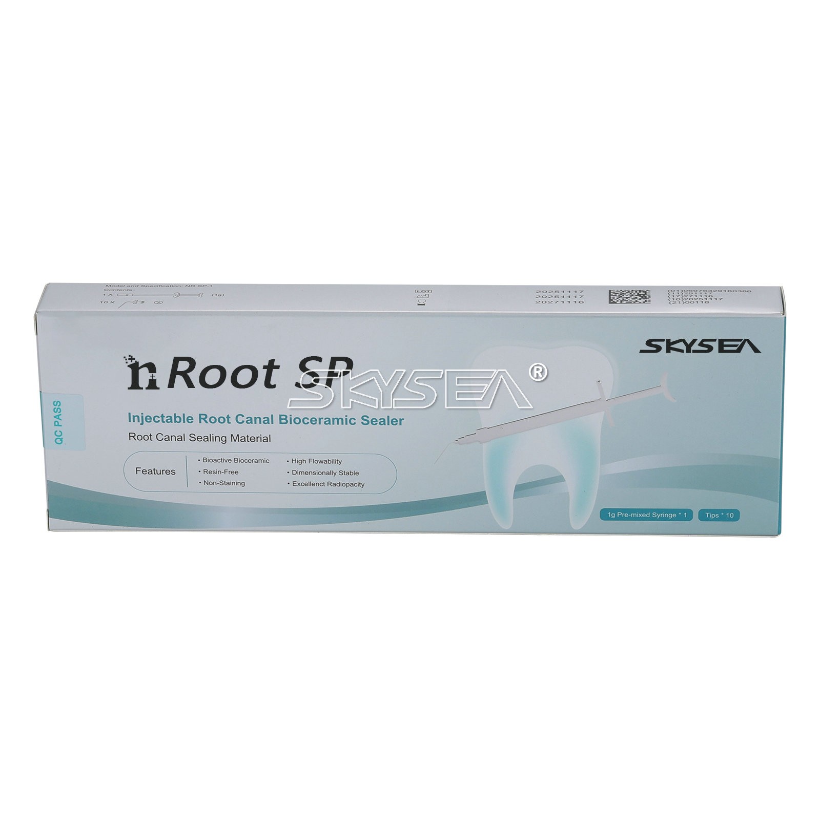 Dental nRoot SP Injectable Root Canal Bioceramic Sealer 1g Syringe + 10 Tips