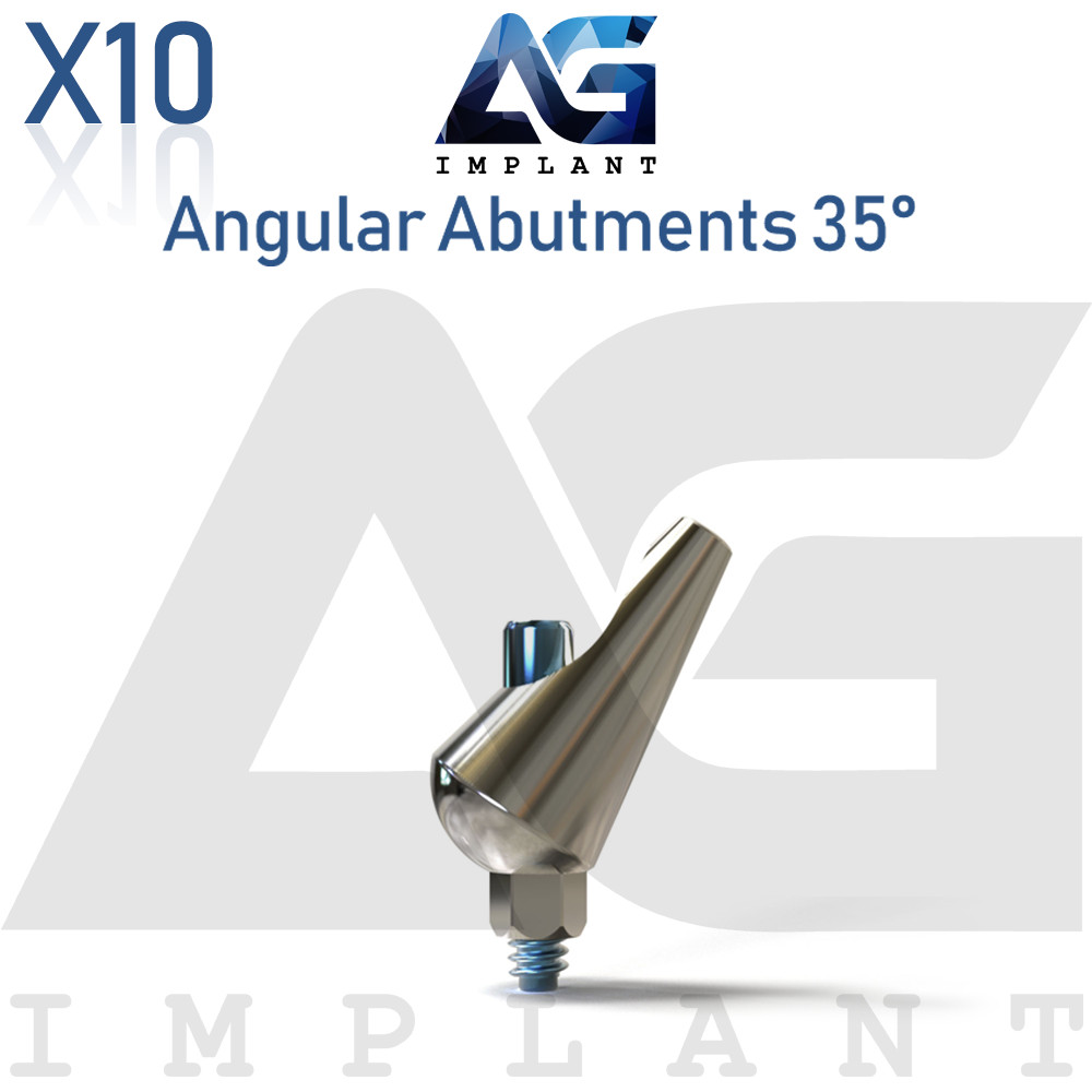 10 Angular Prosthetic 35° Aesthetic Titanium Hexagon 2.42mm Connection