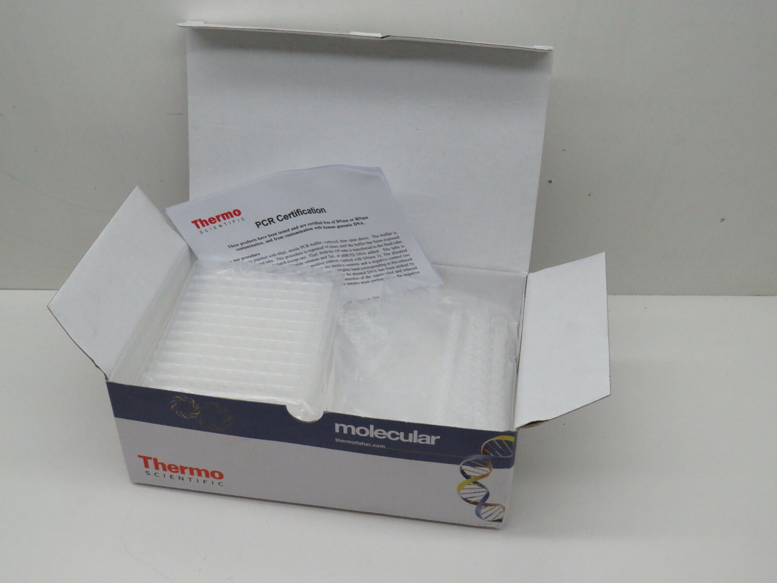 (80) Thermo Scientific AB-1113 Thin-Walled 12 Tube & Domed Cap PCR Strips 0.2ml