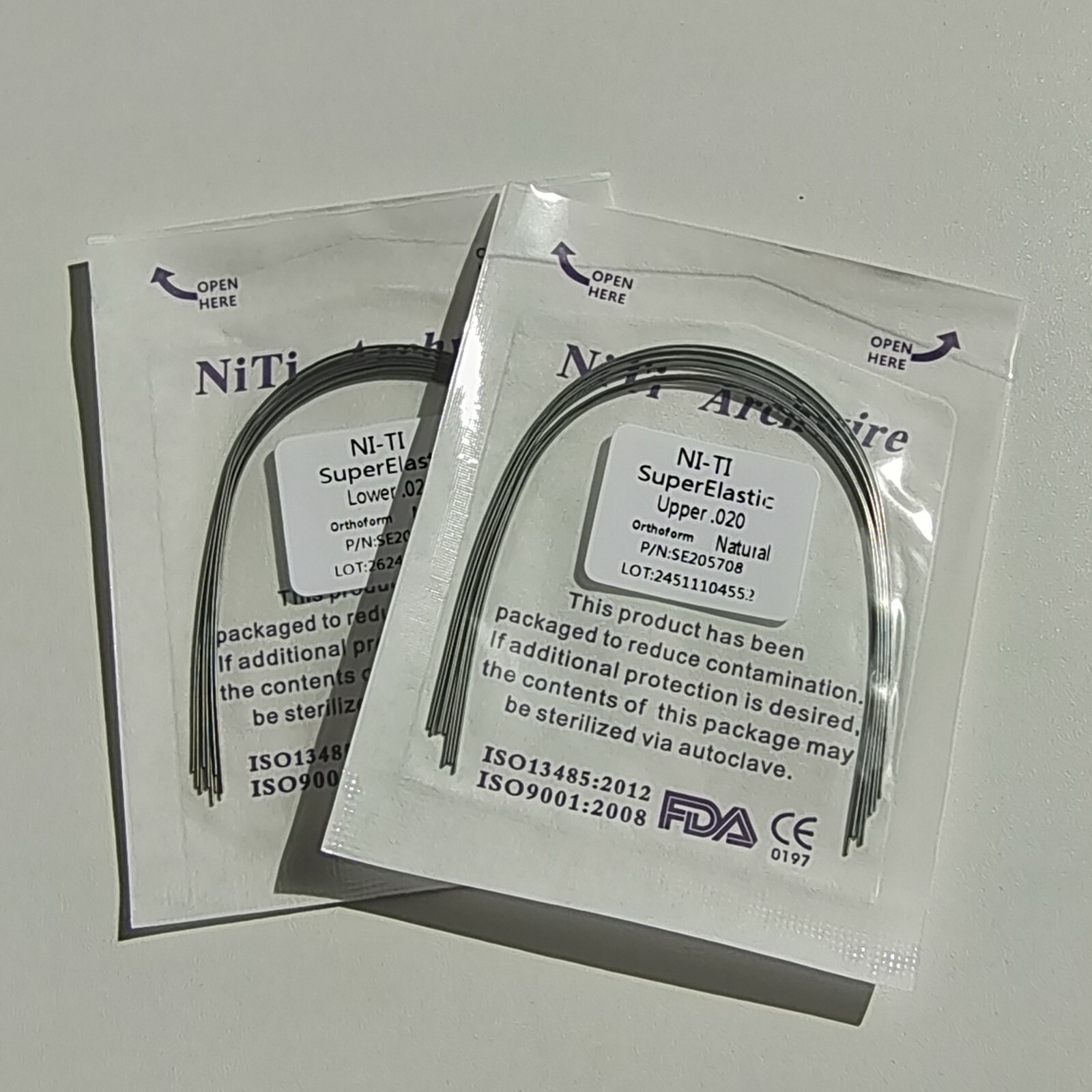 50Pks Dental Orthodontic Super Elastic Wire Niti Round Arch Wires Natural Form