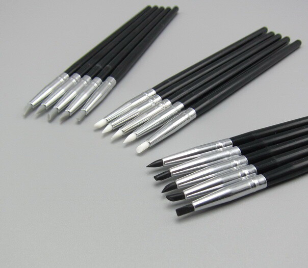 5Pcs/Pack Dental Resin Brush Pens Soft Silicone Teeth Whitening Shaping