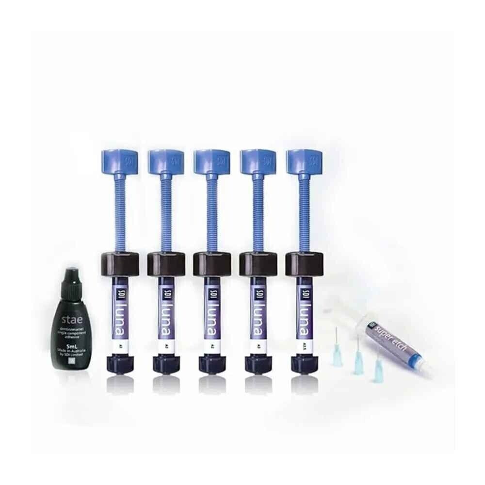 SDI Dental LUNA Nano Hybrid & Micro Filler 5 Composite STAE BOND & Etch 2ml Kit