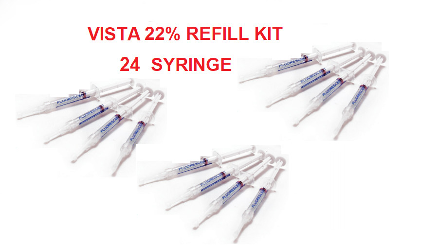 VISTA Dental Fluorescent™ Refill Whitening Kit 22% C P 1.2mL Syringe FRESHH